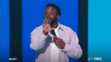 Talking To The Crowd Barry Brewer Jr GIF - Talking To The Crowd Barry Brewer Jr America'S Got Talent GIFs