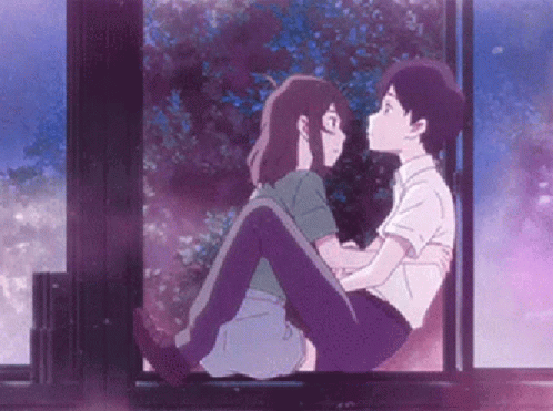 Hug anime couple deep love cuddle romantic  9 Images