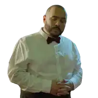 a man with a beard wearing a bow tie