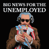 a man wearing headphones is reading a magazine that says roblox