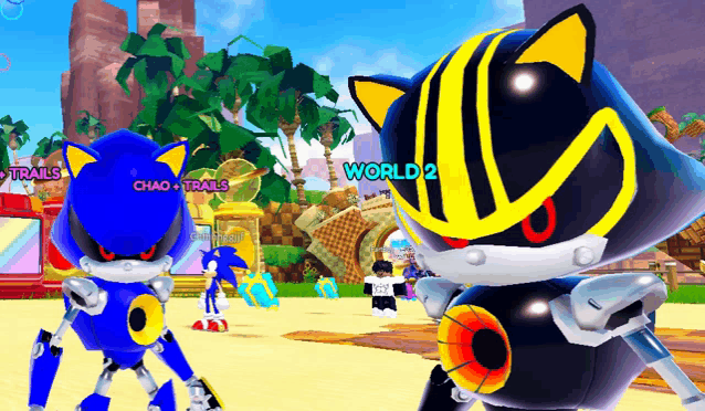 Metal Sonic - Png - Metal Sonic And Sonic Running - 1920x1080 PNG