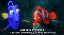 Just Keep Swimming Findingnemo GIF - Nemo Dory Find Nemo GIFs