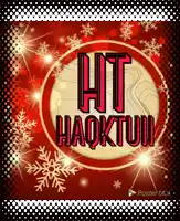 a poster that says hit haoktuin with snowflakes around it