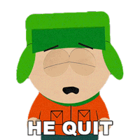 He Quit Kyle Broflovski Sticker - He Quit Kyle Broflovski South Park Stickers