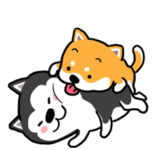 Dogs Couple Sticker - Dogs Couple Love Stickers