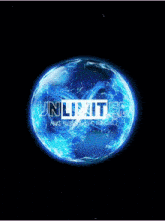 a blue circle with the word unlimited in white letters