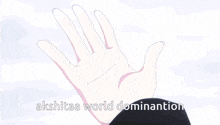 a picture of a girl with white hair and the words akshitaa world dominantion