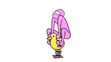 swing pink duck