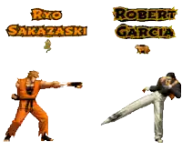 ryo sakazaski and robert garcia are shown in a video game