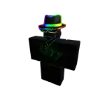 a roblox character wearing a hat and sunglasses .