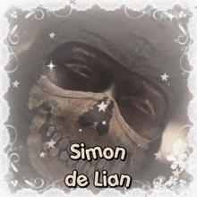 a picture of a skull with the name simon de lian on the bottom