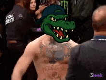 a man with a tattoo on his chest that says mcgrego on it