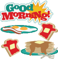 Good Morning Pancakes Sticker - Good Morning Pancakes Egg And Bacon Stickers