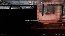 a screenshot of a video game that says press to use the holdtracker on it