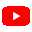 a red youtube icon with a white play button on it .