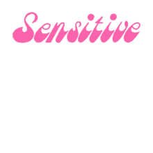 sensitive pink letters