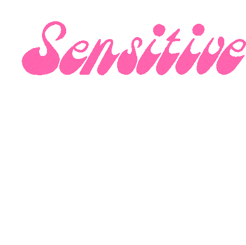 Sensitive Pink Letters Sticker - Sensitive Pink Letters Stickers