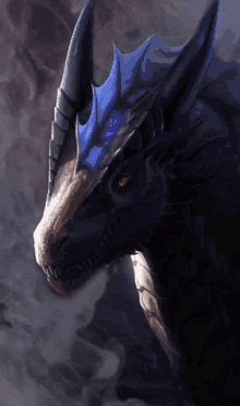 Eldar Dragon Blue White GIF