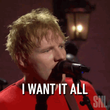 I Want It All Ed Sheeran GIF - I Want It All Ed Sheeran Saturday Night Live GIFs