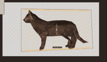 a computer generated image of a cat with a text box that says twist way up