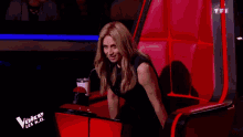 Lara Fabian The Voice GIF - Lara Fabian The Voice Stand Up GIFs