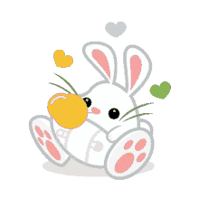 bunny baby hearts