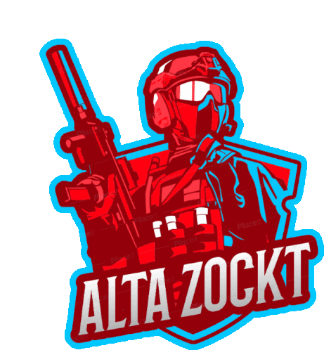 Alta Zockt Soldier Sticker - Alta Zockt Soldier Logo Stickers