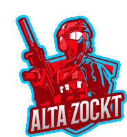 Alta Zockt Soldier Sticker
