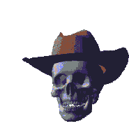Skeleton Hat Tip Sticker - Skeleton Hat Tip Howdy Stickers