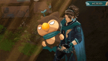 a person holding a stuffed animal with the hashtag # gb3d on the bottom