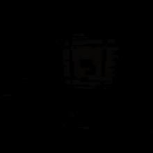 a computer generated image of a wall with a black square in the middle