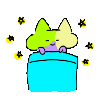 Colorful Cat Sticker - Colorful Cat Sleeping Stickers