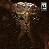 a video game advertisement for cacodemon with a mature rating of 17+