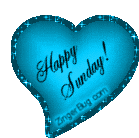 Happy Sunday Heart Sticker - Happy Sunday Heart Sparkle Stickers
