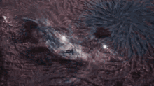 a blurred image of a person fighting a monster in a video game