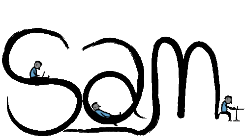 Downsign Sam Sticker - Downsign Sam Name Stickers