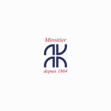 a blue and red logo for miroitier nanv depuis 1864