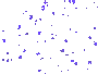 purple squares are flying in the air on a white background .