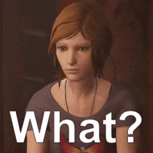 a cartoon girl is asking the question what