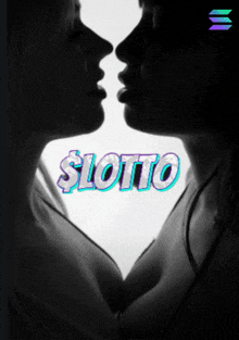 a silhouette of two women kissing with the word lotto on the bottom right
