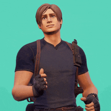 Leon S Kennedy Thumbs Up GIF - Leon S Kennedy Thumbs Up Nod GIFs