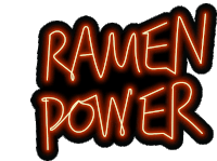 Taise Ramen Ramen Power Sticker - Taise Ramen Ramen Power Neon Light Stickers