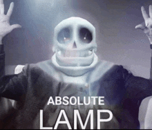a picture of a skeleton with the words absolute lamp above it