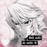 a black and white drawing of link with the words link solo de stella on the bottom