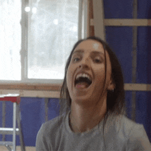 Catching Food In Mouth Jazmyn Canning GIF - Catching Food In Mouth Jazmyn Canning Vanwives GIFs