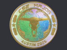 a gold coin with a bull skull and the year 2025