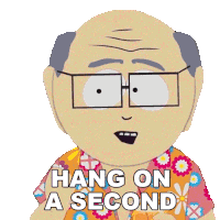 Hang On A Second Herbert Garrison Sticker - Hang On A Second Herbert Garrison South Park Spring Break Stickers