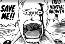 a black and white drawing of a man with a speech bubble that says save me !