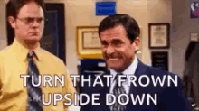 Nervous The Office GIF - Nervous The Office Frown Upside Down GIFs