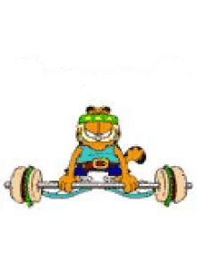 Garfield Workout GIF - Garfield Workout Hamburger GIFs